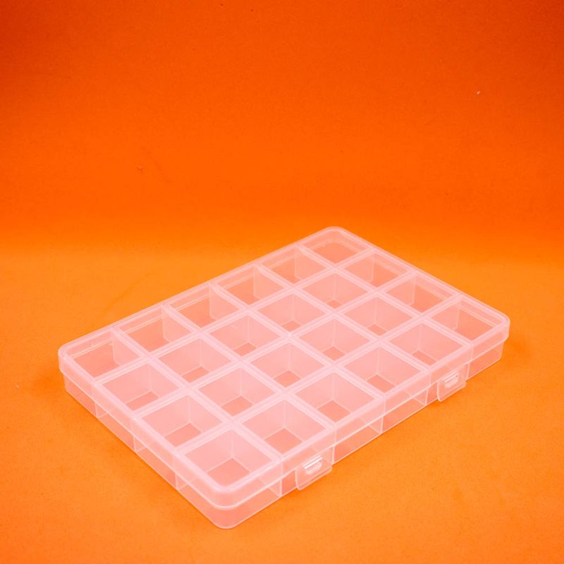 CAIXA-ORGANIZADORA-19X13CM-EM-PLASTICO-COM-24-DIVISORIAS---CRISTAL-TRANSPARENTE