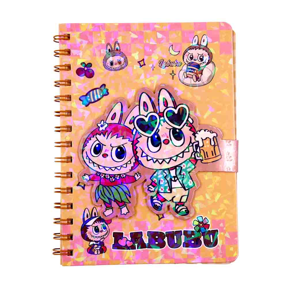 Caderno Com Fecho Velcro Labubu 21Cm Unidade