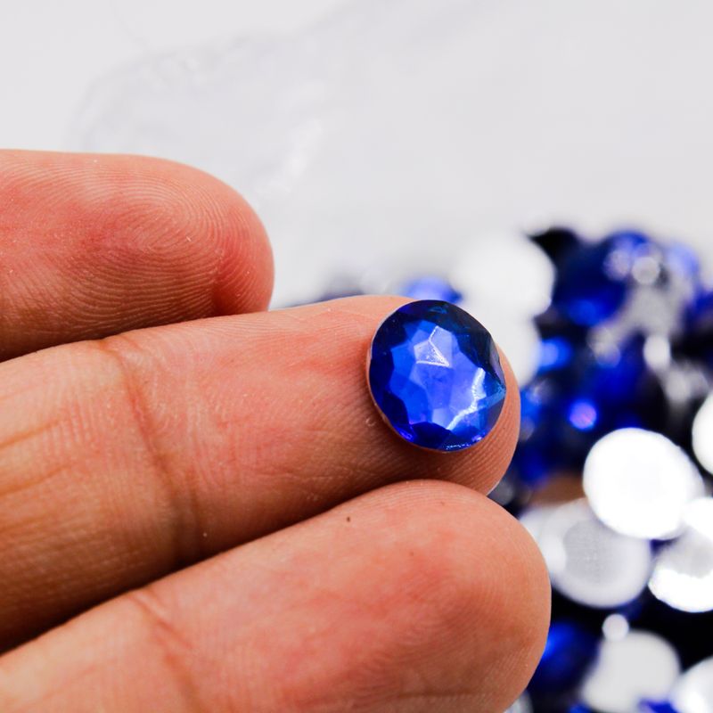 CHATON-PARA-COLAGEM-REDONDO-SEXTAVADO-10MM-EM-ACRILICO-COM--250GR---Q004---AZUL-ROYAL