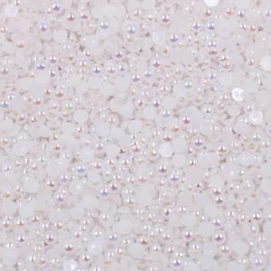 Meia Perola Para Colagem Irisada 03Mm Em Abs Com 250Gr