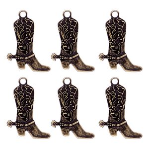Pingente Country Bota Cowboy 54X39mm Em Zamac Com 15 Peças
