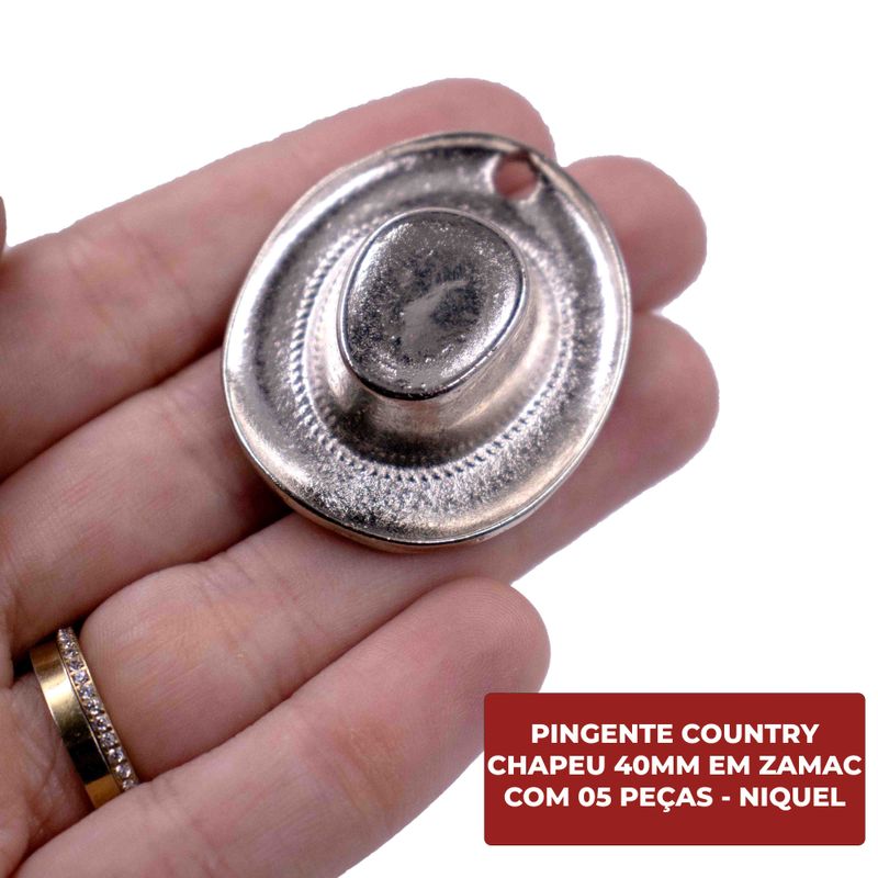 PINGENTE-COUNTRY-CHAPEU-40MM-EM-ZAMAC-COM-05-PECAS---NIQUEL