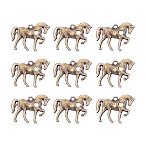 Pingente Country Cavalo Coração 30Mm Em Zamac Com 15 Peças