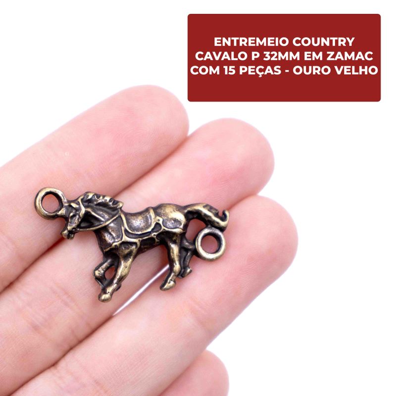 ENTREMEIO-COUNTRY-CAVALO-P-32MM-EM-ZAMAC-COM-15-PECAS---OURO-VELHO