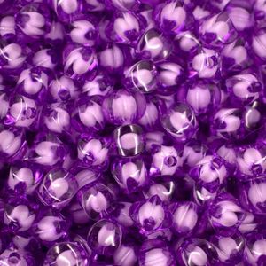 Pitanguinha Com Miolo Passante 10Mm Em Acrílico Com 500G