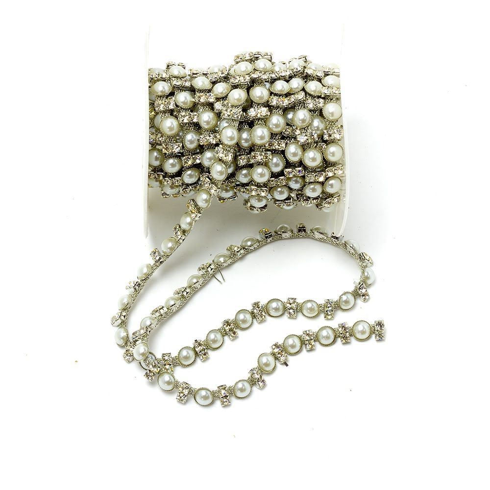 Corrente De Strass Com Rolo De 4.5M