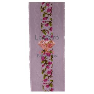 Renda De Guipir Com Faixa Florida Em Rolo 4.0Cm Rolo Com Aproximadamente 18,25 Metros