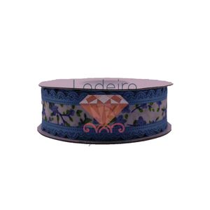 Rolo De Renda De Guipir Com Faixa Floral 25Mm Com 18.25 Metros