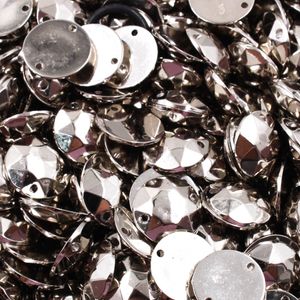 Chaton Para Costura Redondo Sextavado 14Mm Em Abs Com 500Gr