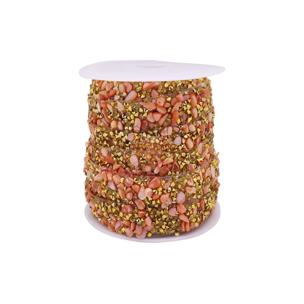 Rolo De Strass Com Cascalho Termocolante Com 09 Metros