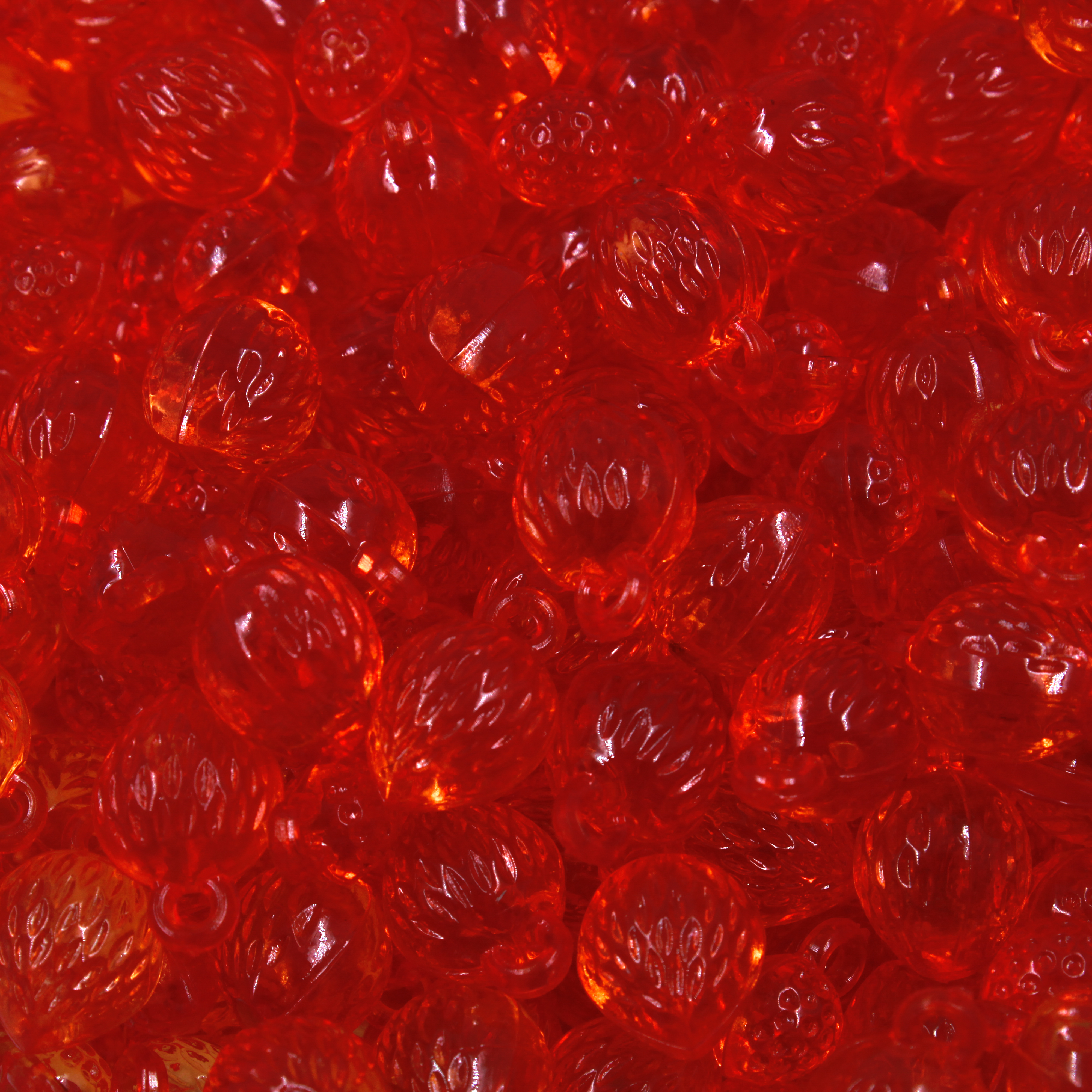 PINGENTE-MORANGOS-13MM-EM-ACRILICO-COM-500GR---LARANJA