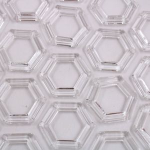 Pingente Hexagonal 03X30mm Em Acrilico Com 500Gr