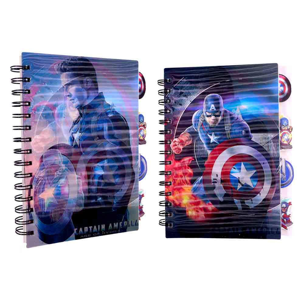CADERNO-3D-CAPITAO-AMERICA--STEVE--21CM-UNIDADE---103---COLORIDO