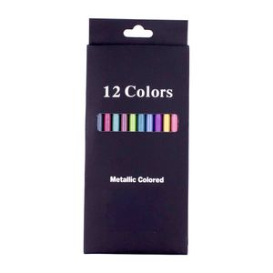 Lápis De Colorir Metalizado Com 12 Cores
