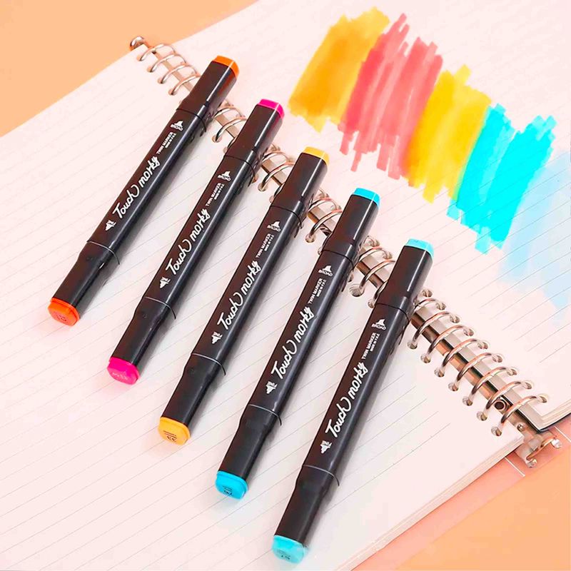 KIT-ESTOJO-CANETAS-TOUCH-PONTA-DUPLA-COM-36-CORES---103---COLORIDO