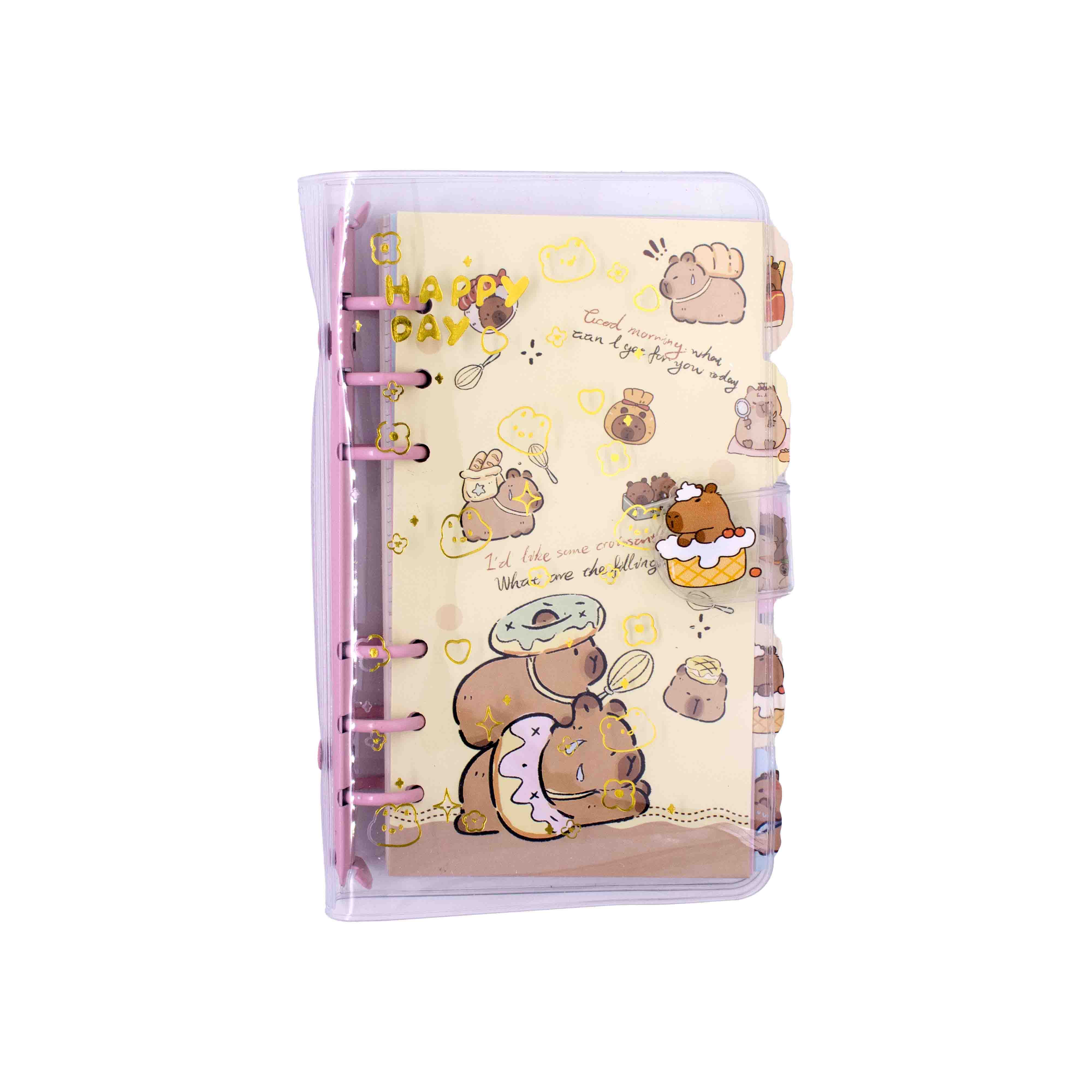 CADERNO--FICHARIO-CAPIVARA-DONUTS-11X17CM---103---COLORIDO
