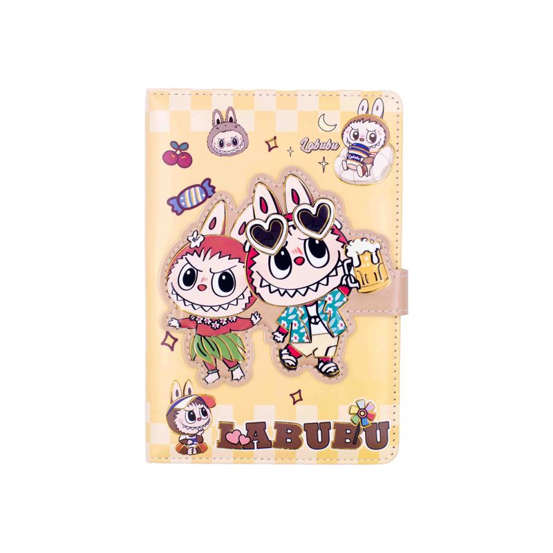CADERNO--COM-FECHO-VELCRO-LABUBU-E-ZIMOMO-21CM-UNIDADE---103---COLORIDO