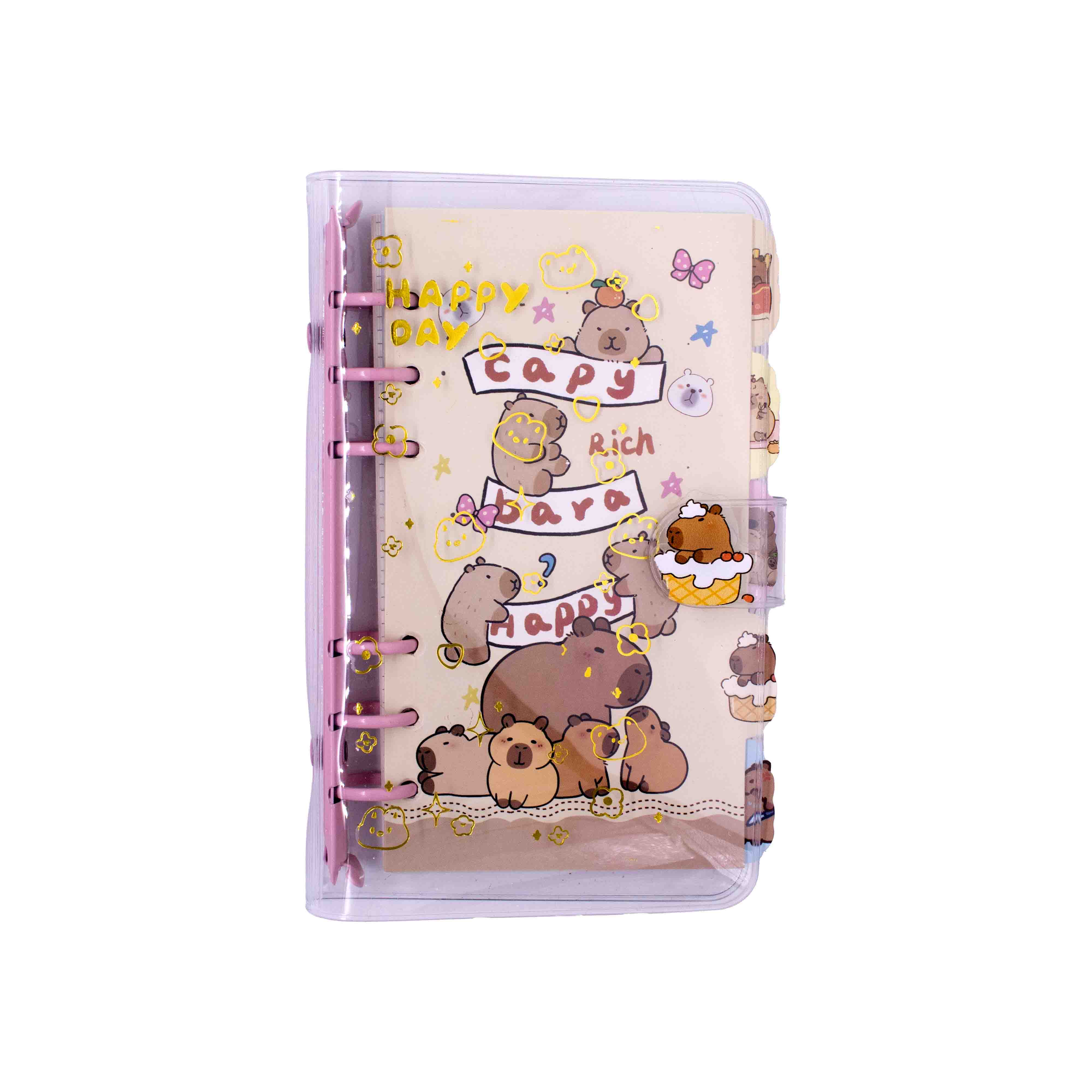 CADERNO--FICHARIO-CAPIVARA-HAPPY-DAY-11X17CM---103---COLORIDO