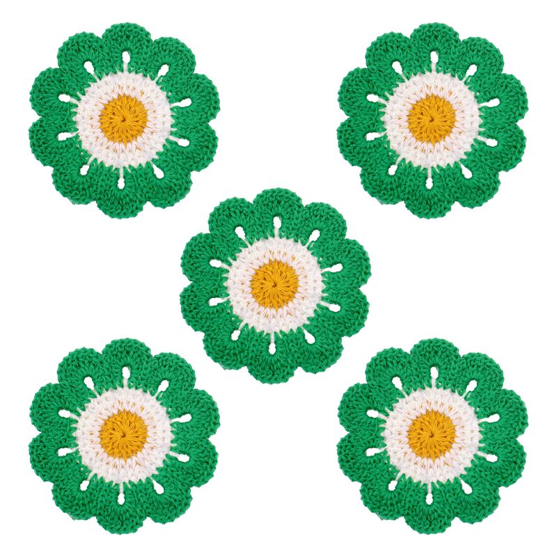 APLIQUE-FLOR-DE-CROCHE-07MM-EM-POLIESTER-COM-25-PECAS---VERDE-MUSGO