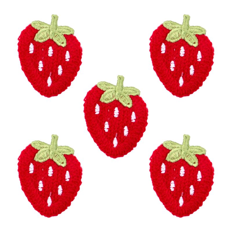 APLIQUE-MORANGO-DE-CROCHE-50MM-EM-POLIESTER-COM-25-PECAS---818---VERMELHO