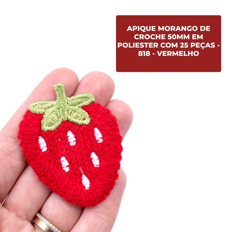 APLIQUE-MORANGO-DE-CROCHE-50MM-EM-POLIESTER-COM-25-PECAS---818---VERMELHO