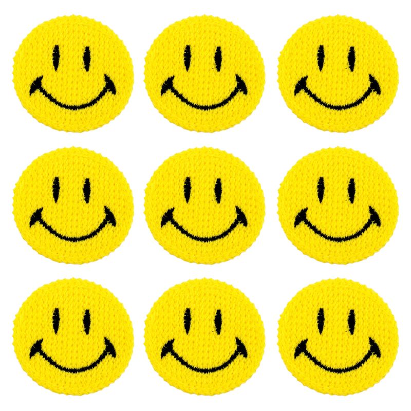 APLIQUE-SMILE-DE-CROCHE-60MM-EM-POLIESTER-COM-25-PECAS---127---AMARELO