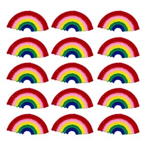 Aplique Arco Íris De Croche 60Mm Em Poliester Com 25 Peças