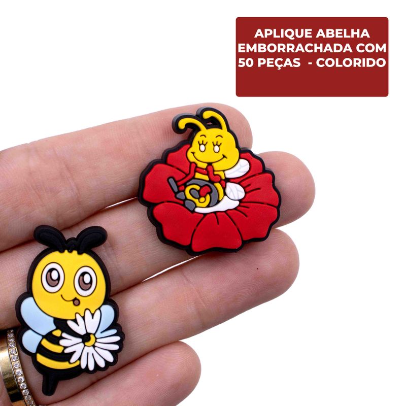APLIQUE-ABELHA-EMBORRACHADA-30MM-COM-50-PECAS---103---COLORIDO