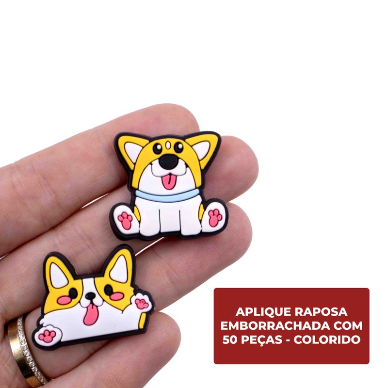 APLIQUE-RAPOSA-EMBORRACHADA-30MM-COM-50-PECAS---103---COLORIDO