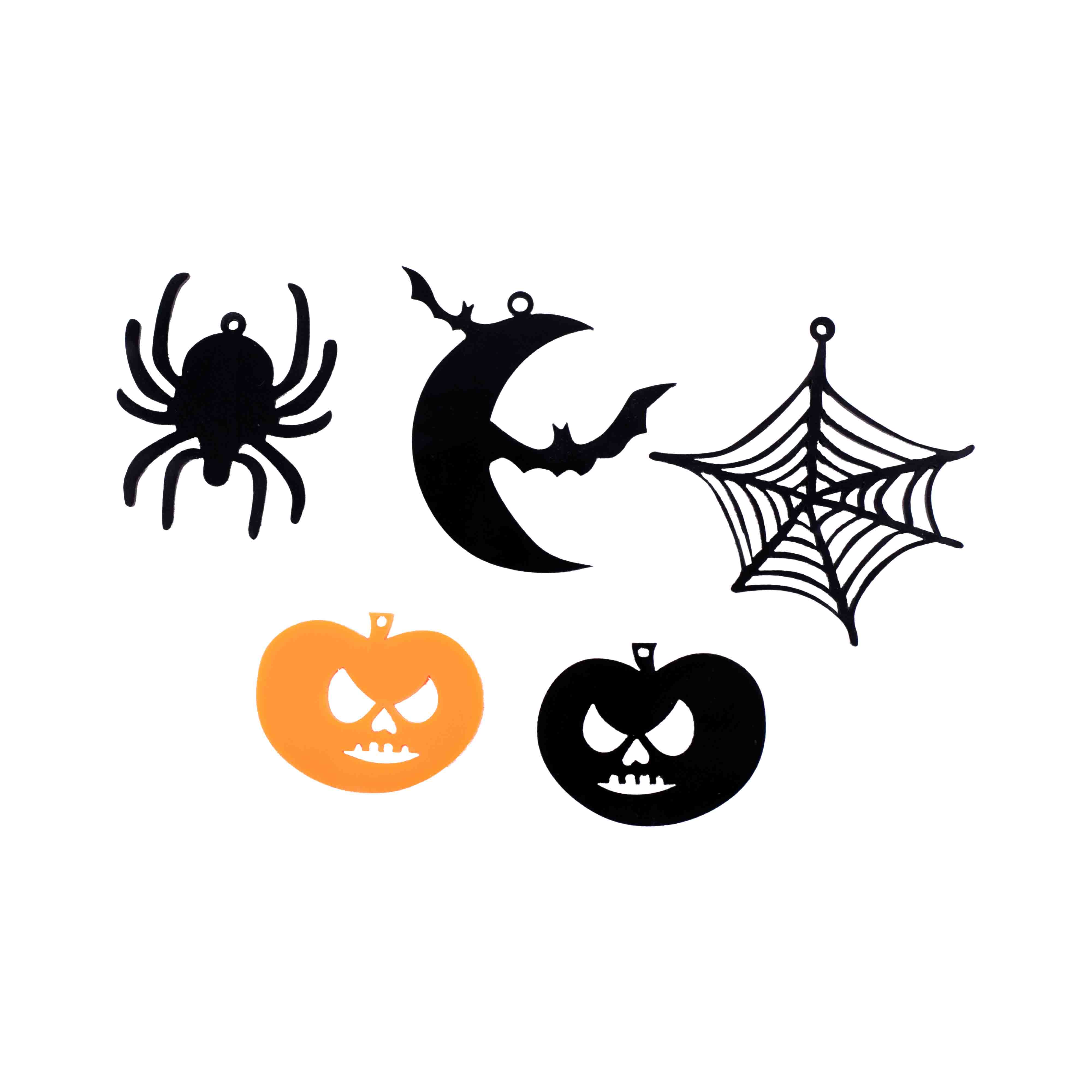 Pingente Halloween 30Mm Em Pvc Com 50 Peças