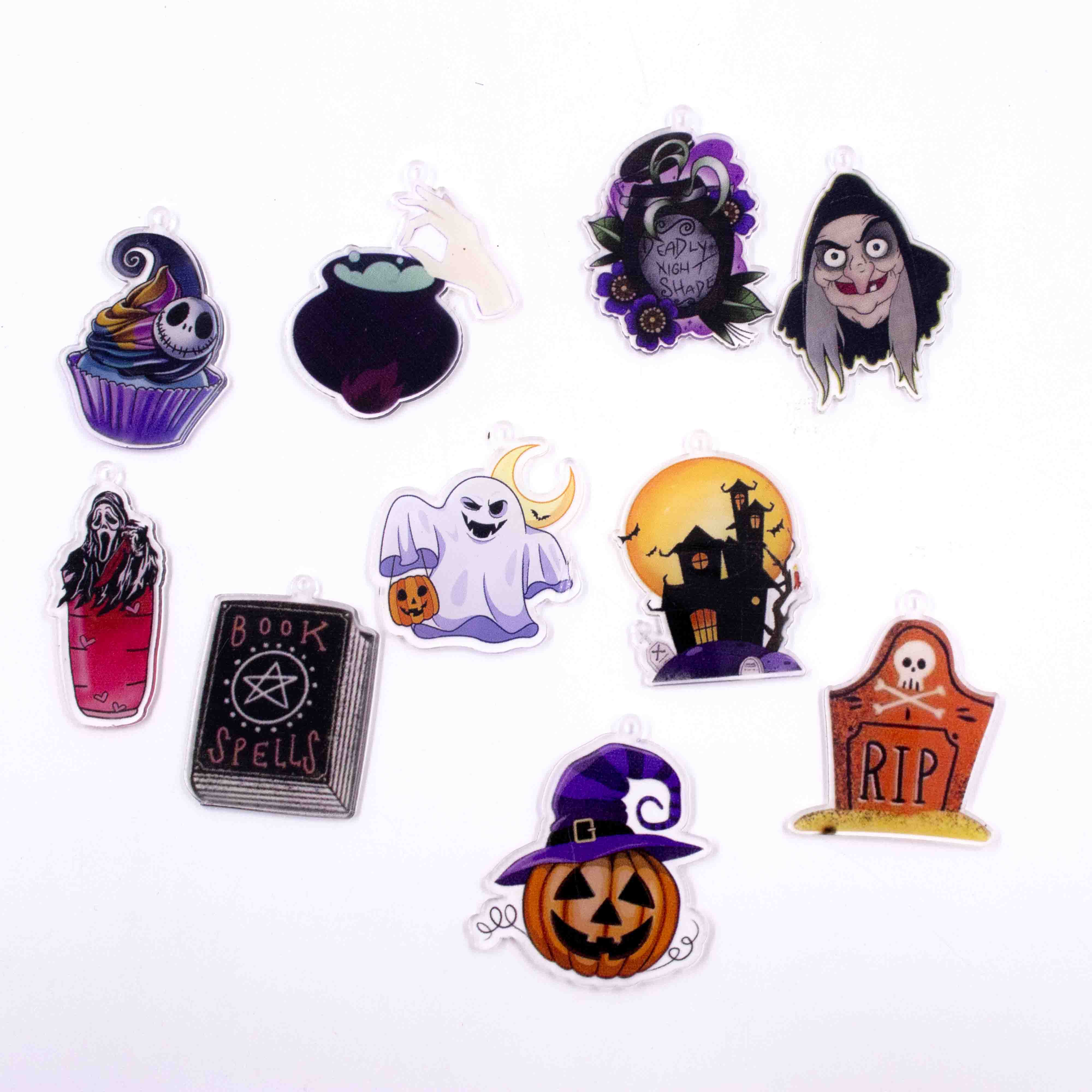 Aplique Halloween 50Mm Em Pvc Com 50 Peças