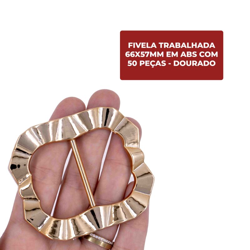 FIVELA-TRABALHADA-66X57MM-EM-ABS-COM-50-PECAS---DOURADO