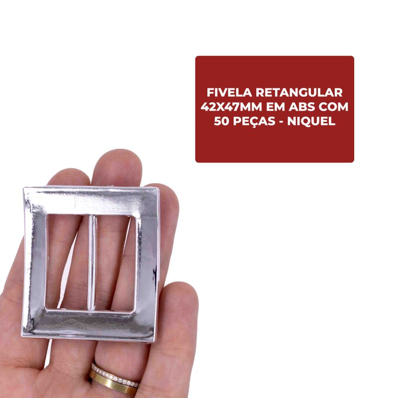 FIVELA-RETANGULAR-42X47MM-EM-ABS-COM-50-PECAS---NIQUEL