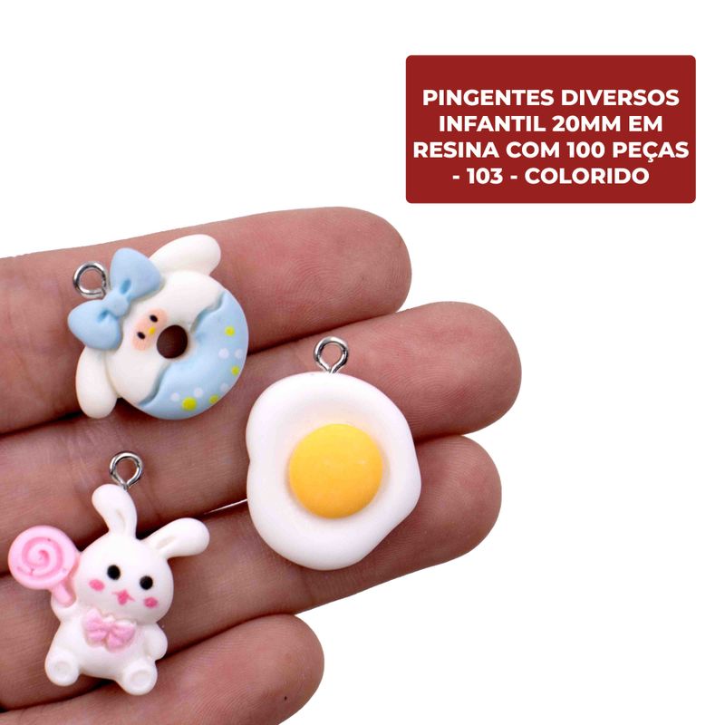 PINGENTE-DIVERSOS-INFANTIL-20MM-EM-RESINA-COM-100-PECAS---103---COLORIDO