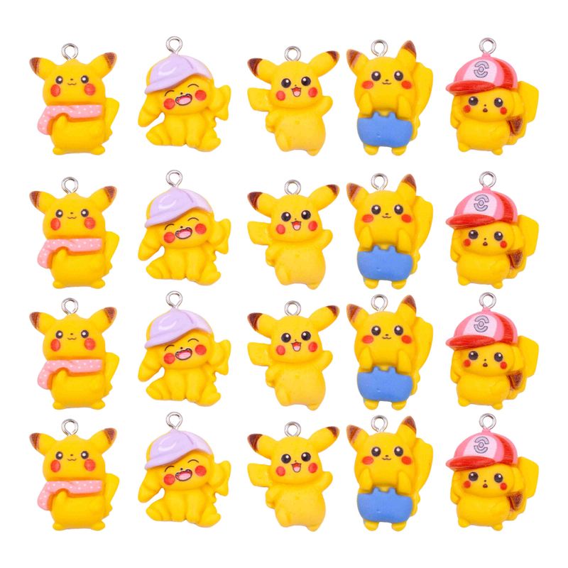 PINGENTE-PIKACHU-ACESSORIOS-EM-RESINA-COM-10-PECAS---103---COLORIDO