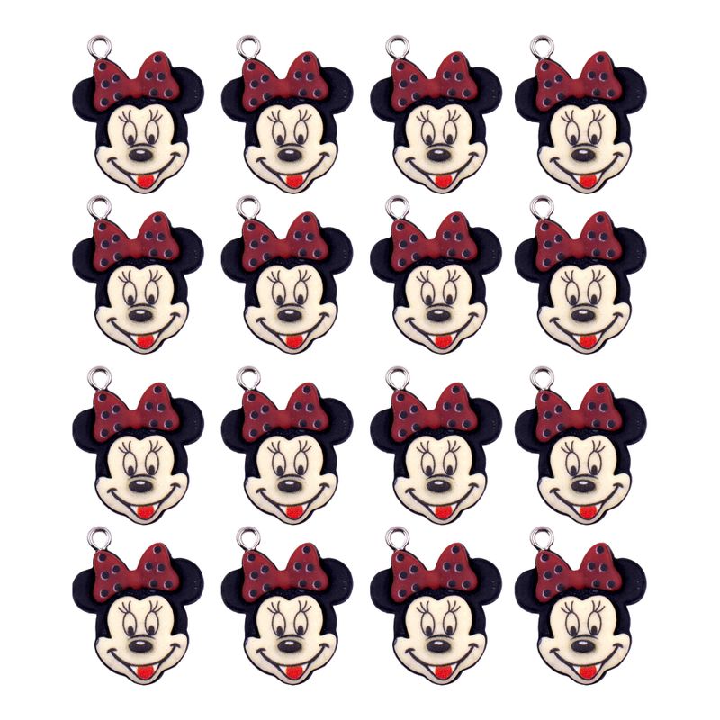 PINGENTE-MINNIE-22X20MM-EM-RESINA-COM-100-PECAS---103---COLORIDO