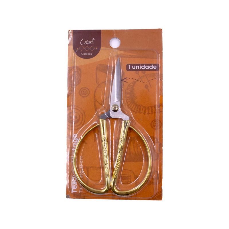 TESOURA-VINTAGE-CRIART-MULTIUSO-13X07CM-EM-INOX-UNIDADE---DOURADO