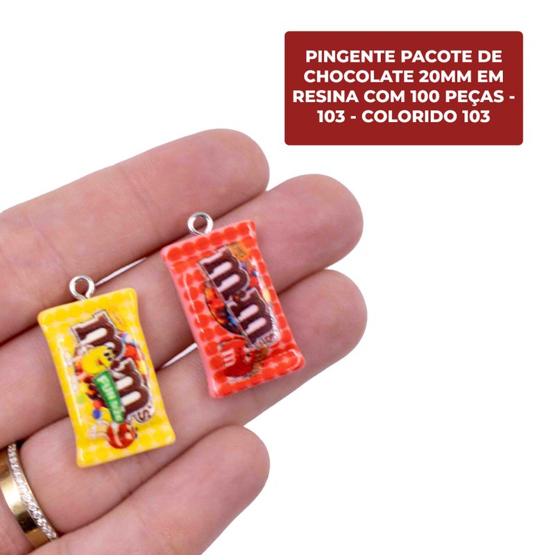 PINGENTE-PACOTE-DE-CHOCOLATE-20MM-EM-RESINA-COM-100-PECAS---103---COLORIDO-103