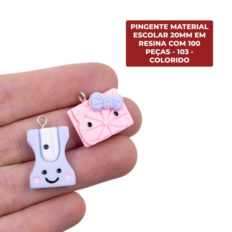 PINGENTE-MATERIAL-ESCOLAR-20MM-EM-RESINA-COM-100-PECAS---103---COLORIDO-103