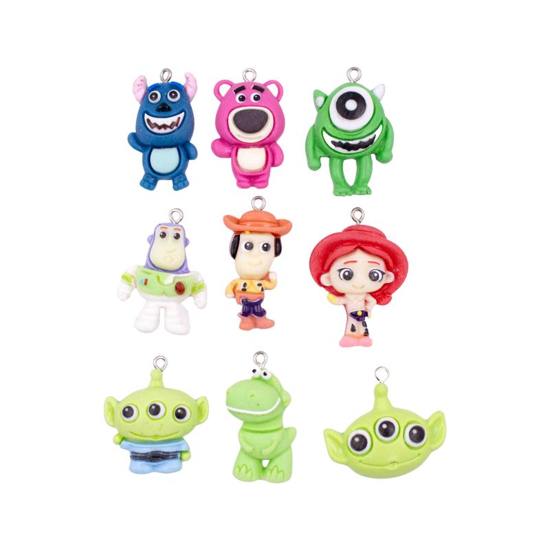 PINGENTE-TOY-STORY-E-MONSTROS-SA-30MM-EM-RESINA-COM-50-PECAS---103---COLORIDO