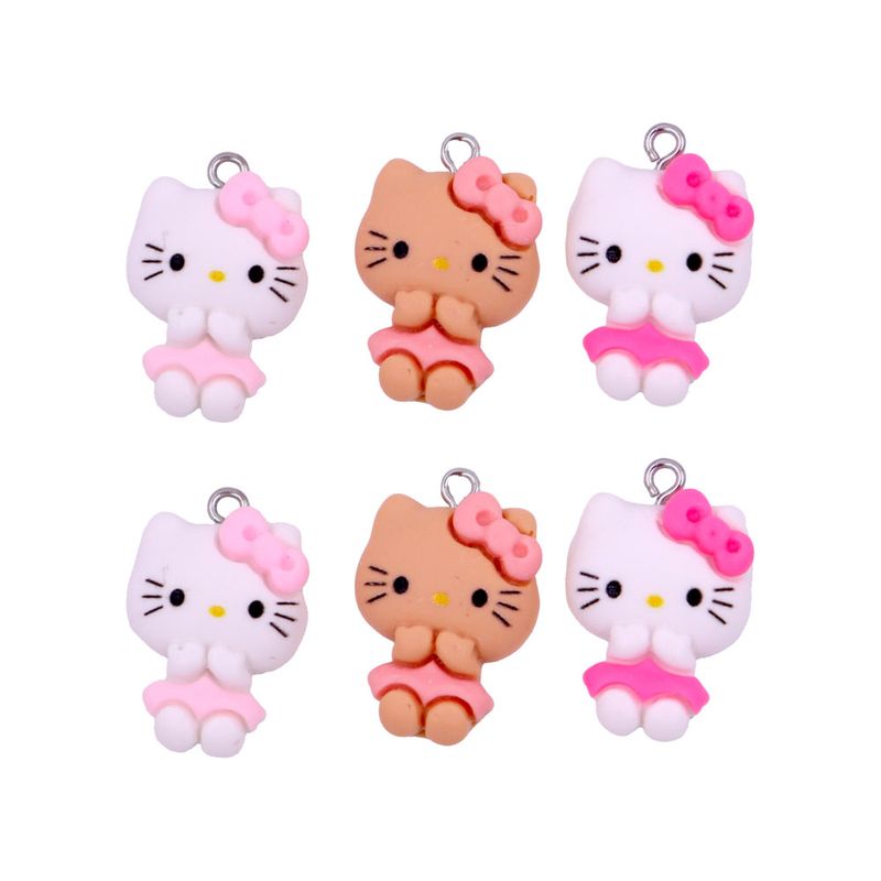 PINGENTE-HELLO-KITTY-VESTIDO-25MM-EM-RESINA-COM-50-PECAS---103---COLORIDO
