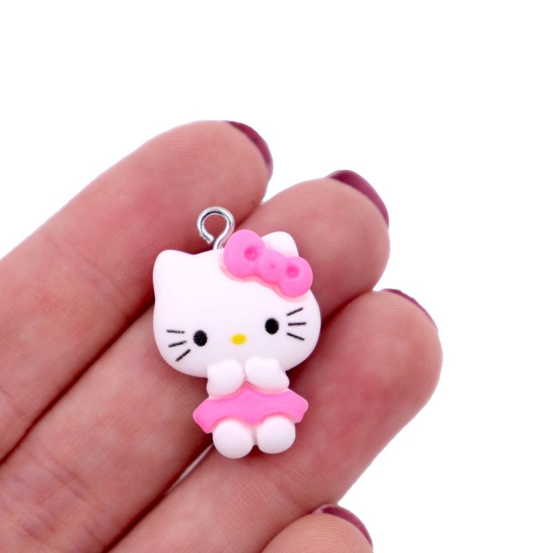 PINGENTE-HELLO-KITTY-VESTIDO-25MM-EM-RESINA-COM-50-PECAS---103---COLORIDO