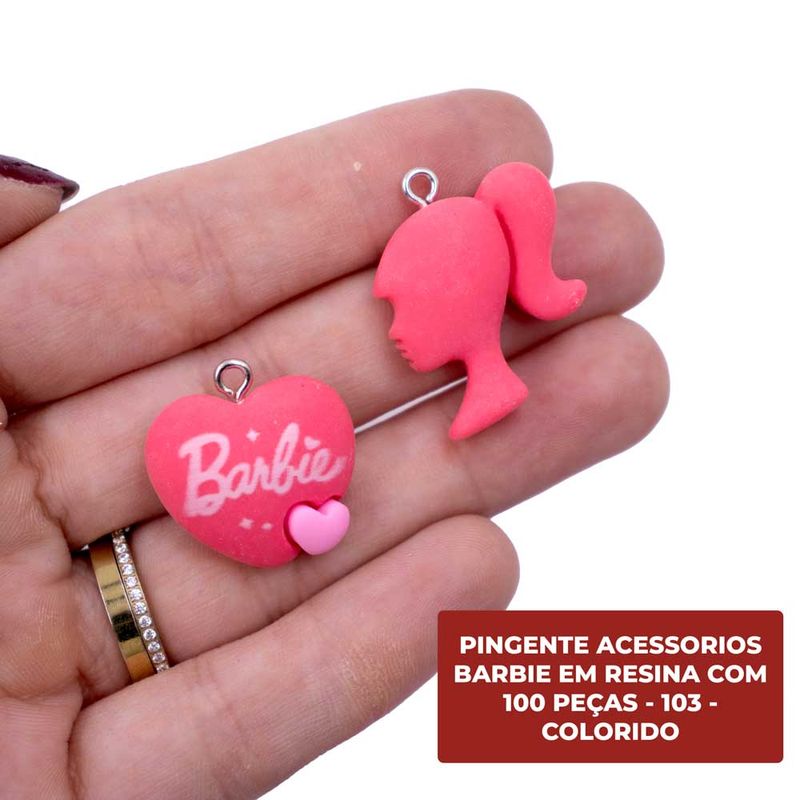 PINGENTE-ACESSORIOS-BARBIE-EM-RESINA-COM-100-PECAS---103---COLORIDO