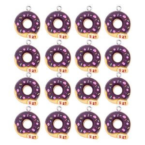 Pingente Rosquinha 20Mm Em Resina Com 100 Peças