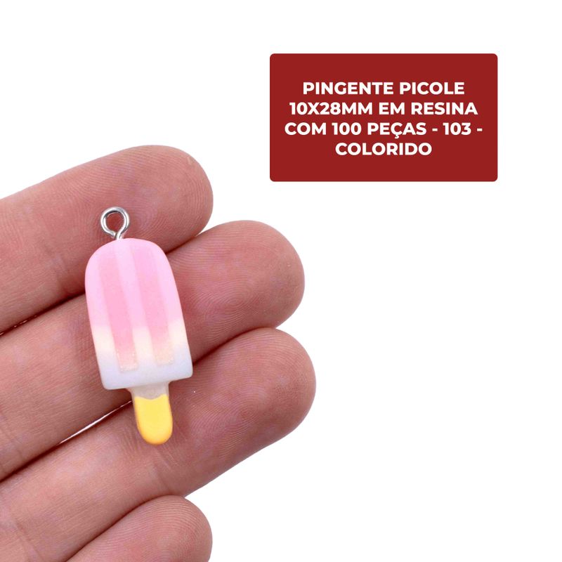 PINGENTE-PICOLE-10X28MM-EM-RESINA-COM-100-PECAS---103---COLORIDO