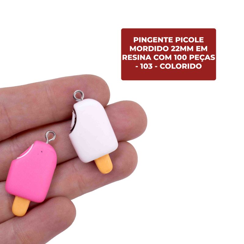PINGENTE-PICOLE-MORDIDO-22MM-EM-RESINA-COM-100-PECAS---103---COLORIDO