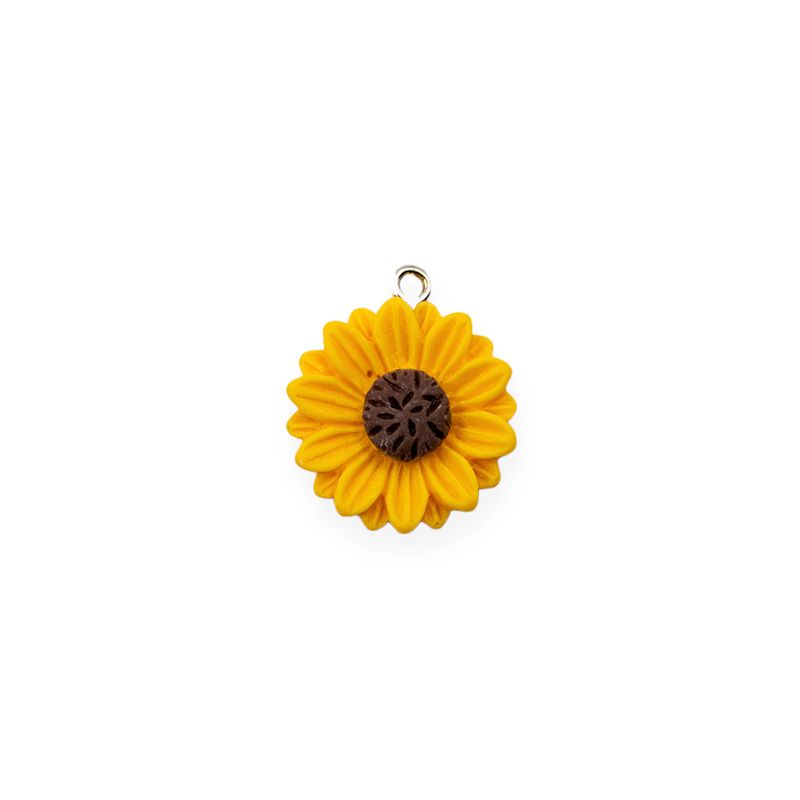 PINGENTE-GIRASSOL-21MM-EM-RESINA-COM-100-PECAS---AMARELO