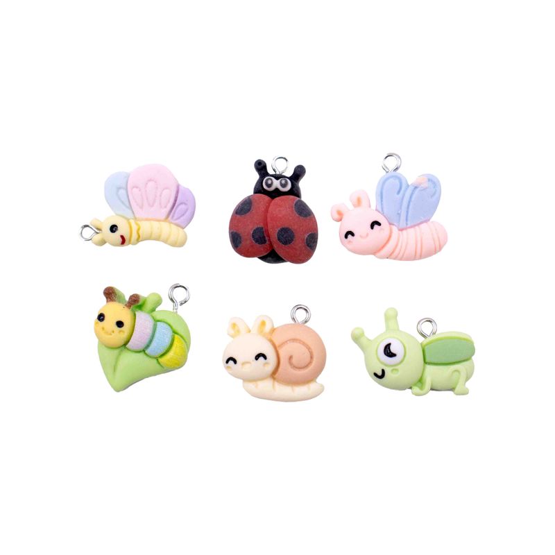 PINGENTE-BICHINHOS-INFANTIL-18X20MM-EM-RESINA-COM-10-PECAS---103---COLORIDO