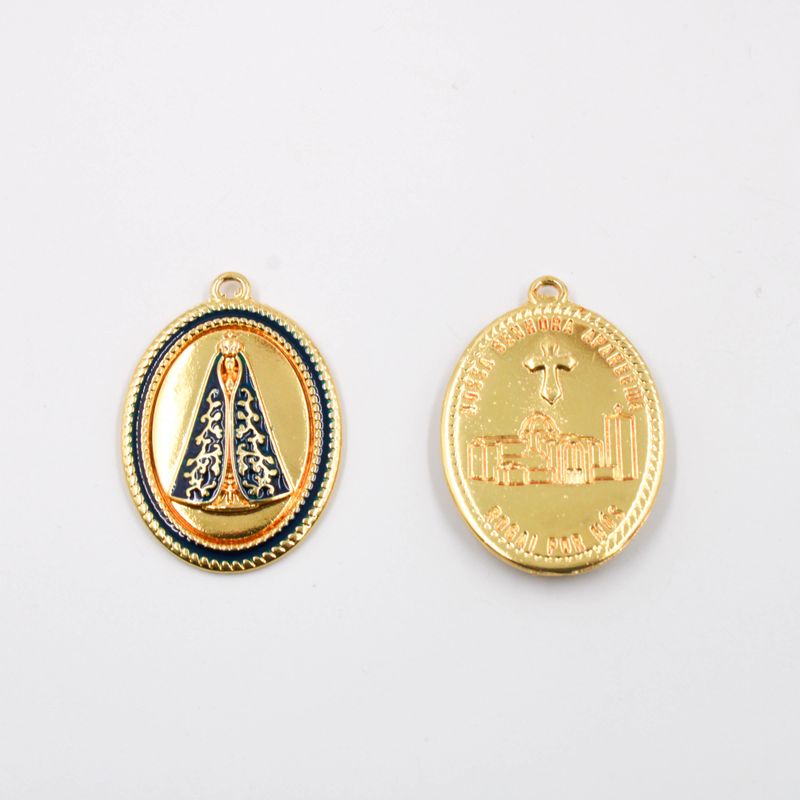 PINGENTE-NOSSA-SENHORA-RESINADO-EM-ZAMAC-COM-02-PECAS---DOURADO