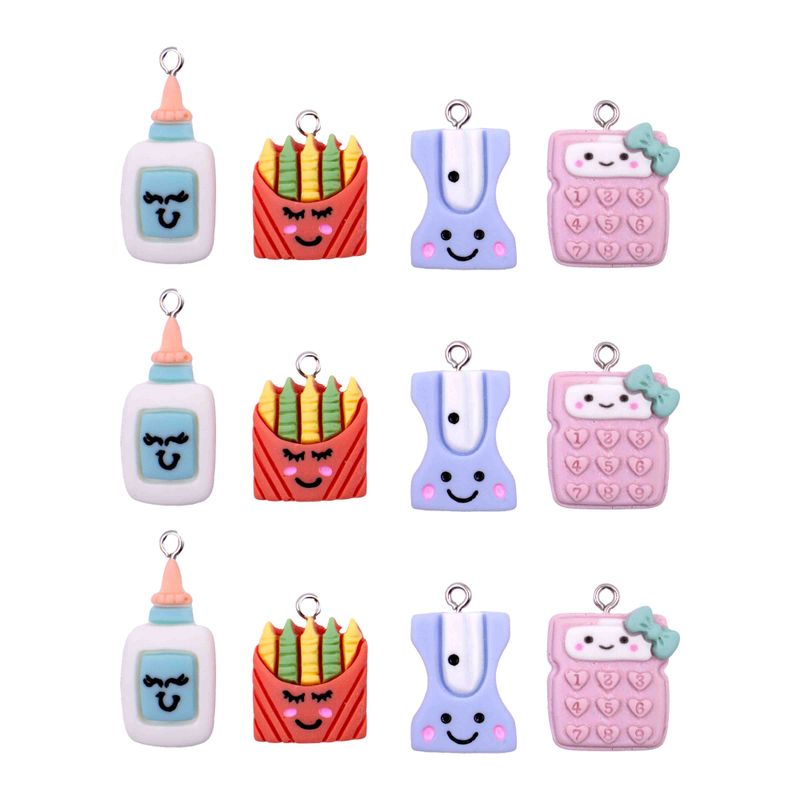PINGENTE--MATERIAIS-ESCOLARES-INFANTIL-18X23MM-EM-RESINA-COM-10-PECAS---103---COLORIDO
